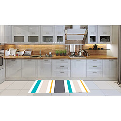 Alter Chemin de cuisine, 100% Made in Italy, Tapis antitache avec impression numérique, Chemin de table antidérapant et lavable, modèle Eboli, 100x52 cm