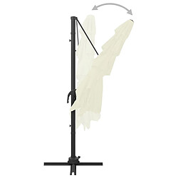 Avis Helloshop26 Parasol mobilier de jardin à 4 niveau x avec mât en aluminium 250 x 250 cm sable 02_0008792