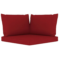 Avis vidaXL Salon de jardin 9 pcs avec coussins Rouge bordeaux