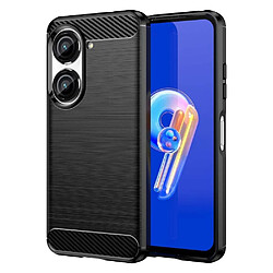 Htdmobiles Coque pour Asus Zenfone 9 5G - housse etui silicone gel carbone + verre trempe - NOIR