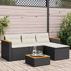 Avis Maison Chic Ensemble de 3 Tables et chaises d'extérieur avec coussins,Salon de jardin, Ensemble Tables et chaises d'extérieur noir résine tressée -GKD358638