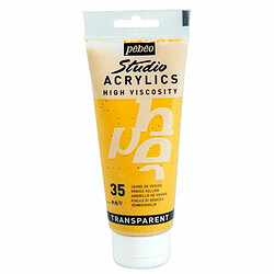 Pebeo Peinture acrylique transparente - Jaune de Venise - 100 ml