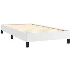 Avis vidaXL Cadre de lit sans matelas blanc 100x200 cm similicuir