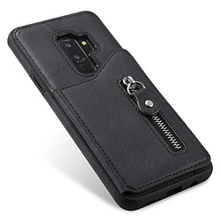 Wewoo Coque Pour Galaxy S9 Plus Housse de protection antichoc à double fermeture à glissière Noir pas cher