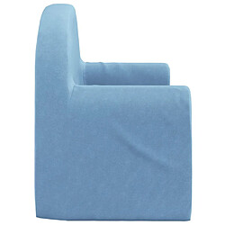 Maison Chic Canapé-lit convertible 2 places, Clic-Clac pour enfants bleu peluche douce -GKD32200 pas cher