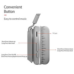 Yonis Casque Audio Bluetooth Pliable Sans Fil