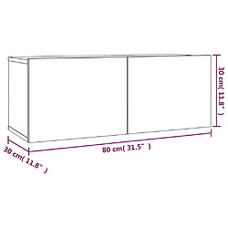 vidaXL Ensemble de meubles TV 2 pcs Sonoma gris Bois d'ingénierie pas cher