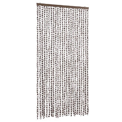 vidaXL Moustiquaire Taupe et blanc 100x220 cm Chenille