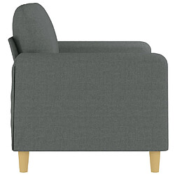 Avis vidaXL Canapé à 2 places Gris foncé 120 cm Tissu