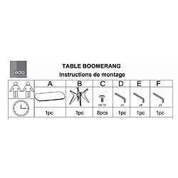 Acheter Inside 75 Table de repas extensible BOOMERANG 160/228 x 95 cm plateau céramique pied acier Inoxydable