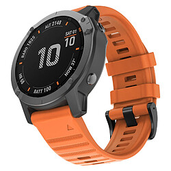 Bracelet de montre en silicone pour Garmin Fenix6X / Fenix5X / FeniX3 HR / D2 / Descent MK1 Orange