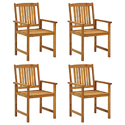 Maison Chic Lot de 4 Chaises de jardin,Fauteuil d'extérieur Bois d'acacia solide -MN85172