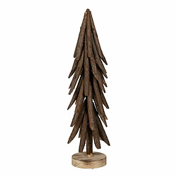 BigBuy Christmas Sapin de Noël Marron Bois de paulownia 27 x 27 x 88 cm