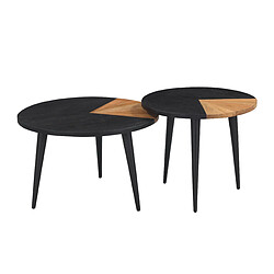 Rendez Vous Deco Tables basses Binôme en bois d'acacia (lot de 2)