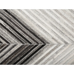 Beliani Tapis en cuir gris 140 x 200 cm AYTEPE pas cher