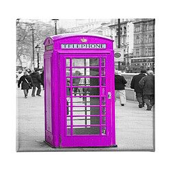 EPIKASA Impression sur Toile Londres, Violet, Polyester, 60x3x60 cm