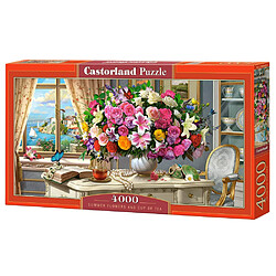 Summer Flowers and Cup of Tea,Puzzle4000 - Castorland