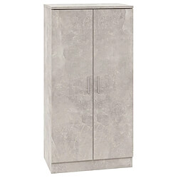 vidaXL Armoire à chaussures Gris béton 55x35x108 cm Bois d'ingénierie