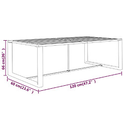 Acheter vidaXL Table à dîner d'extérieur Anthracite 120x60x66 cm Aluminium