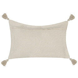 Acheter Beliani Coussin CRATAEGUS Coton 40 x 60 cm Géométrique Touffeté Beige clair