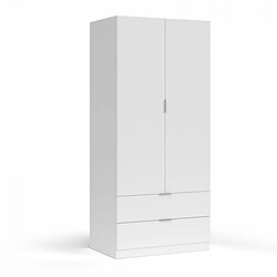 Acheter Dansmamaison Armoire 2 portes et 2 tiroirs Blanc - WAO