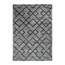 Paris Prix Tapis Rétro à Poils Courts Fait Main Luxury III Gris 120 x 170 cm