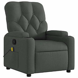 Avis Maison Chic Fauteuil de massage inclinable,Fauteuil luxe de relaxation Gris foncé Tissu -MN97411