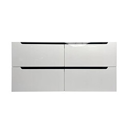 Vente-Unique Meuble sous vasque suspendu - Blanc - L120 x H57 cm - SELITA