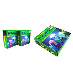 Wewoo Décoration aquarium vert 3 PCS Articles Silicone Simulation Fluorescent Sucker Jellyfish, Taille: 8 * 20cm pas cher