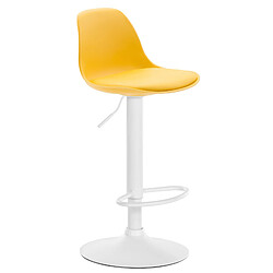 Non Tabouret de bar Kiel simili cuir blanc