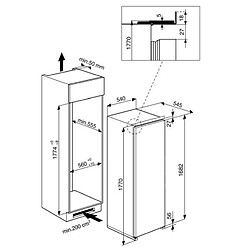 Avis Réfrigérateur 1 porte intégrable à glissière 54cm 292l - arg184701 - WHIRLPOOL