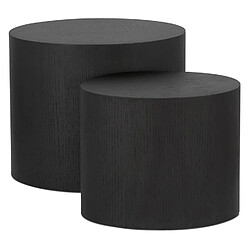 Avis Alterego Set de 2 tables d'appoint 'SOKLE' en bois noir