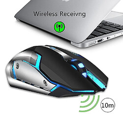 Universal Souris de jeu sans fil 2400dpi rechargeable 7 couleurs backlit 2,4 g de souris rechargeable 10 mètres