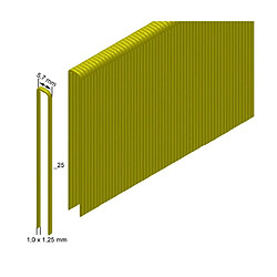 Prebena E25CNKHA Agrafes type E 25 mm - 4600 pièces - en acier galvanisé, résineuses