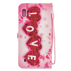 Avis Wewoo Housse Coque Etui à rabat horizontal Love Pattern pour Galaxy A10avec porte-cartes et