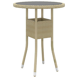 Maison Chic Salon de jardin 5 pcs | Ensemble de Table et chaises | Mobilier d'Extérieur Résine tressée Beige -GKD26118 pas cher