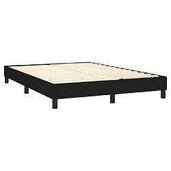 Avis vidaXL Cadre de lit sans matelas noir 140x200 cm tissu