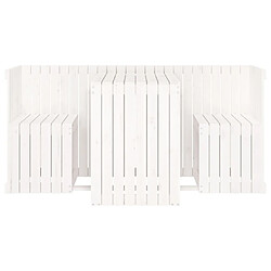 Avis vidaXL Set de balcon 2 places blanc bois de pin massif