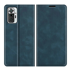 Etui en PU Toucher cutané auto-absorbé avec support bleu pour votre Xiaomi Redmi Note 10 Pro