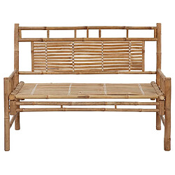 Avis Maison Chic Banc de jardin | Banquette de jardin | Chaise Relax avec coussin 120 cm Bambou -MN82146