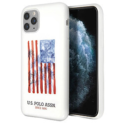 Us Polo U.S Polo Coque pour iPhone 11 Pro American Flag Antichoc Blanc