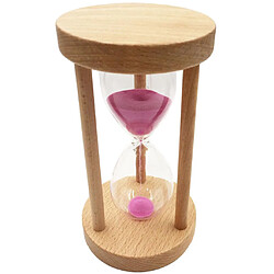 Acheter Sablier en bois rond cadre sablier pour enfants cadeau Home Decor Pink 8min