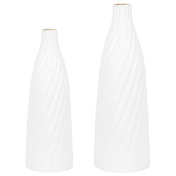 Acheter Beliani Vase décoratif FLORENTIA fait à la main Céramique 54 cm Blanc