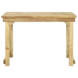 Maison Chic Table de jardin | Table d'extérieur 110x79x75 cm Bois de pin imprégné -GKD20492