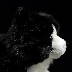 Universal Super mignonne peluche tabby chat noir et blanc pas cher