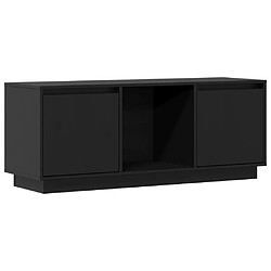 vidaXL Meuble TV Noir 110,5x35x44 cm Bois de pin massif