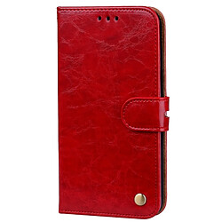 Wewoo Housse Étui rouge pour Sumsung Galaxy J5 2017 / J530 version européenne Business style huile cire texture horizontale en cuir flip avec porte-cartes et fentes cartes porte-monnaie