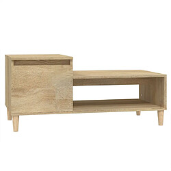 vidaXL Table basse Chêne sonoma 100x50x45 cm Bois d'ingénierie