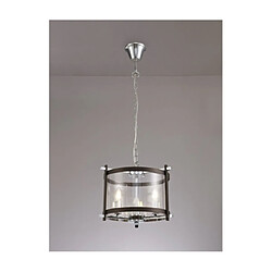 Luminaire Center Suspension Nolan Chrome poli, oxyde brun