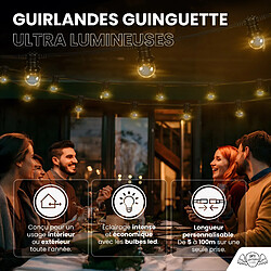 SkyLantern Guirlande Guinguette IP65 10M 30 Bulbes Transparents